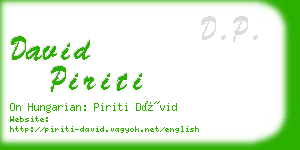 david piriti business card